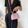 Popular fashion floral splicing single shoulder crossbody bag women bags2024 summer new simple handbag shell bag