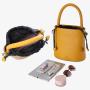 SUSEN Chrisbella 2022 bucket bag One Shoulder Messenger Handbag Solid color PU Leather women's bucket bags