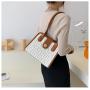 2024 New Fashion Simple Capacity Single Shoulder Bag  Chain Diagonal Pu Leather Customs Tote Bag Embroidery Thread Bag