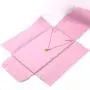 Custom Gold Stamping Microfiber Jewelry Display Luxury Suede Microfiber Necklace Earring Jewelry Pouch With Insert Card Pad
