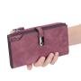OEW004 Ladies Phone Clutch Wallet Women Zipper Pu Purse Money Clip Simple Zipper Purses Long Section Clutch Wallet