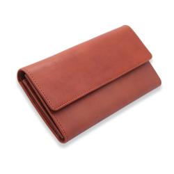 Multiple Compartments Ladies long Wallet Oil Waxed Leather Women long Wallet Purse for Women