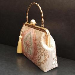 2024 Custom Handmade Embroidery Fabric Purse Handbag For Women With Pearl Tassel