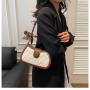 Silk scarf bow crossbody women's bag 2024 new fashion embroidery shoulder bag handbag ladies bags