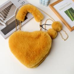 Custom plush Tote bag Heart shape design decorative storage shopping niche design plus logo zipper bag