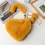 Custom plush Tote bag Heart shape design decorative storage shopping niche design plus logo zipper bag
