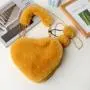 Custom plush Tote bag Heart shape design decorative storage shopping niche design plus logo zipper bag