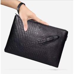 2024 OEM Men's clutch  bag crocodile genuine leather  handbag for men business clutch bags factory wholesaler