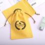 Eco-friendly Reusable Jute Gift Cosmetic Drawstring Bag Custom Logo Printing Durable Burlap Jute Linen Pouch