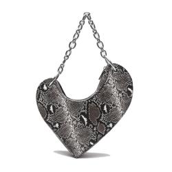 2024 Custom Heart Shape Animal Printed Leather Crossbody Bag For Women Shoulder