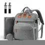 LOVEVOOK Carryon Quilted Water Resistant Baby Diaper bag with Changing Station Pad Multifunction Mommy Diaper Bags with USB Port