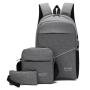 2023 cheap 3 in 1 usb school backpack  large capacity mens business laptop backpack set