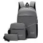 2023 cheap 3 in 1 usb school backpack  large capacity mens business laptop backpack set