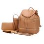 2024 Custom Leather Baby Diaper Backpack For Mother Shoulder Bag Set With Removable Straps