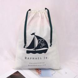 Custom Logo Printing Eco-friendly Thin Cotton Drawstring Shopping Dust Bag For Handbag Shoe Muslin Calico Gift Dust Pouch
