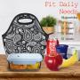 Small Neoprene Lunch bags Thick and Reusable Thermal Lunch Tote Bag with Zipper for Adults Kids