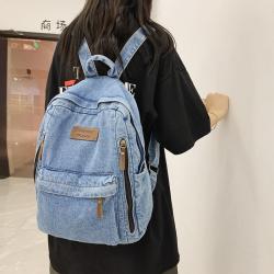 Large capacity denim backpack, new fashionable backpack