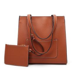 High Quality Custom PU Leather Tote Bag For Women Top Fashion Business Waterproof Shopping Ladies Tote Bag