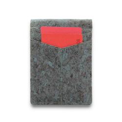 Eco-friendly Cork Slim Wallet for Men, RFID Safe Vegan Non Leather Bi-fold Cards Cash Front Pocket Money Clip Wallet
