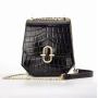 Fashion Metal Chain Mini Bag Geometry Design Genuine Leather Cross body Bag Crocodile Pattern Handbag Shoulder bag For Ladies