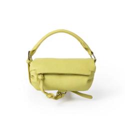 New Design Korean PU Soft Leather Pleated Hand Bag Female Fashion Candy Color Mini Clutch Bag Cylinder Handbag