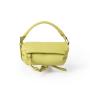 New Design Korean PU Soft Leather Pleated Hand Bag Female Fashion Candy Color Mini Clutch Bag Cylinder Handbag