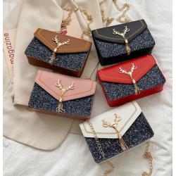 New Fashion Trendy Tassel Handbags Luxury Pu Leather Cross-body Bag Women Magnetic Button Handbags