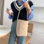 Custom products soft Faux suede sling shoulder bag Fashion plain bucket bag large capacity chic faux fur bag