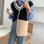 Custom products soft Faux suede sling shoulder bag Fashion plain bucket bag large capacity chic faux fur bag