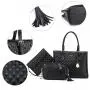 LOVEVOOK 2023 Quilted Vegan Leather Crossbody Tote Hand Bags with Tassel for Ladies 3in1 Large Women's Purses and Handbags