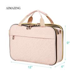 Portable Makeup Organizer Stand Up Cosmetic Bag Hanging Toiletry Bag for Women Cosmetic Case for Travel