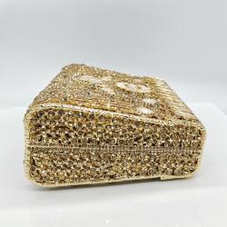 New arrival alloy diamond inlaid evening bag rhinestone purse party bags handmade crystal clutch bag for women pochette femme