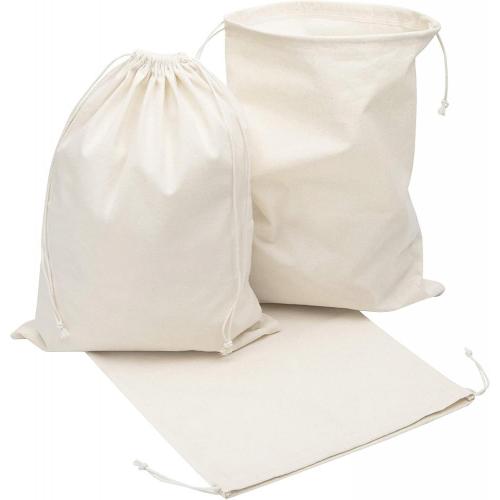 Original Muslin Cotton Bags With Drawstring OEM Customized LOGO Printing Drawstring Pouch For Daily Storage
