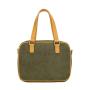 2024 Multicolor Canvas Leather Ladies Purses And Women Bags Handbags With Front Pockets