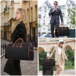 LOVEVOOK New Design Foldable Garment Duffle Bags for Travel with Shoe Pouch Convertible Carryon Hanging Suit Business Travel Bag