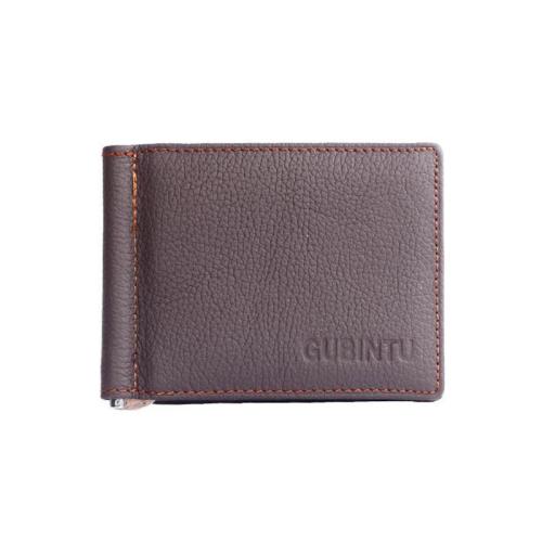 Money Clip Mini Wallets Genuine Leather Male Purse Mini Vintage Slim Wallets