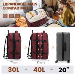 2023 Fashion 4 in 1 Travel Backpack Waterproof Expandable 40L Airline Approved bags large fashion laptop travel backpack Unisex