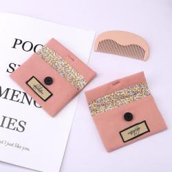 Custom Logo Printed Small Canvas Envelope Pouch For Comb Cosmetic Makeup High Quality Cotton Gift Jewelry Envelope Bag