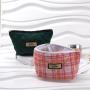 Custom Label Colorful Velvet Zipper Cosmetic Bag Skincare Product Cotton Makeup Cosmetic Pouch
