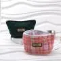 Custom Label Colorful Velvet Zipper Cosmetic Bag Skincare Product Cotton Makeup Cosmetic Pouch