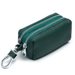 Hot selling women leather keychain wallet coin purse rfid women's leather wallet zipper coin purse