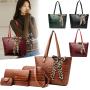 Alligator Bow New 4 Pieces Set Handbag Tote Bag Bucket Fashion Designer Women Bags Large Capacity Single Shoulder Crossbody Bag