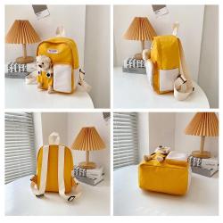 ZF324 Children's Backpack Kindergarten Little Bear Cute Light Cartoon Schoolbag Safety Kids Bag Soft Baby Bag