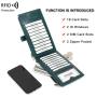 KBW665 RFID Anti-magnetic Wallet Double Zipper Cell Phone Bag Leather Clip New Card Case High Quality Long Money Clip