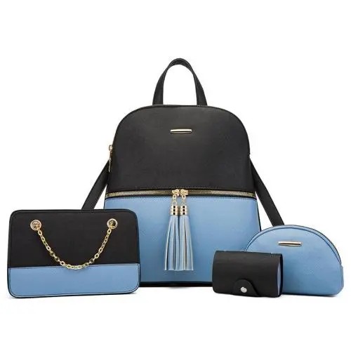 Factory Direct Wholesale Sac A Dos 4Pcs Set Bag Buckle Crossbody Bag Backpack For Women