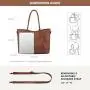 LOVEVOOK 2024 new leather Woven Bag large capacity fashion Vegan purses for school work daily use women office tote shoulder bag