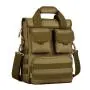 Unisex Tactical Reconnaissance Bag A4 Commuting Shoulder Crossbody Handbag for Men and Women with Durable Zipper Closure