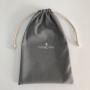 Small Grey Cotton Draw String Bags