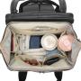 PU Leather Diaper Bag Baby Diaper Bag with Changing Station Waterproof  Leather Diaper Backpack