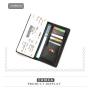 KHF037 2023 Hot Selling Long PU Leather Wallet Men's Card Bag Lychee Pattern Multi Card Driver's License Leather Case ID Bag